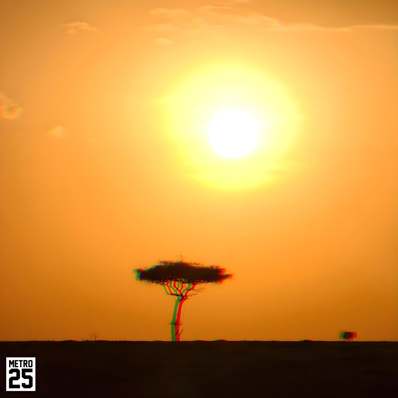Дети солнца album artwork: sunset over a tree